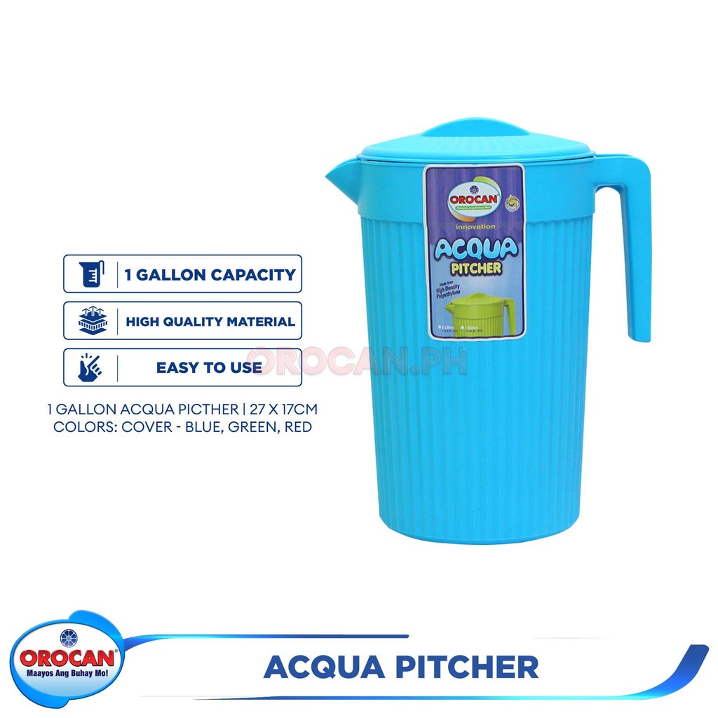 Orocan Acqua Pitcher Liter Gallon (Pitsel) Shopee Philippines