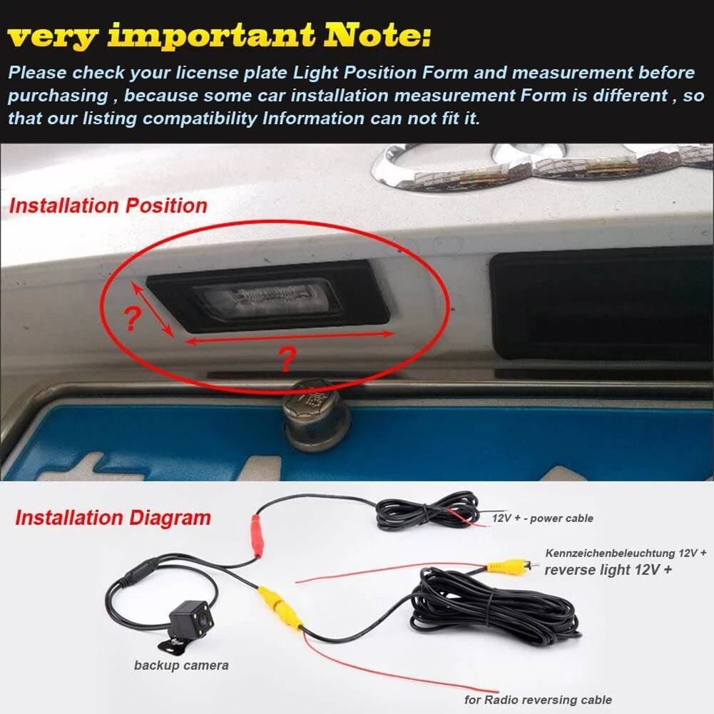 Rear Car View Back Up Reverse Camera Original Screen Compatible Wide ...