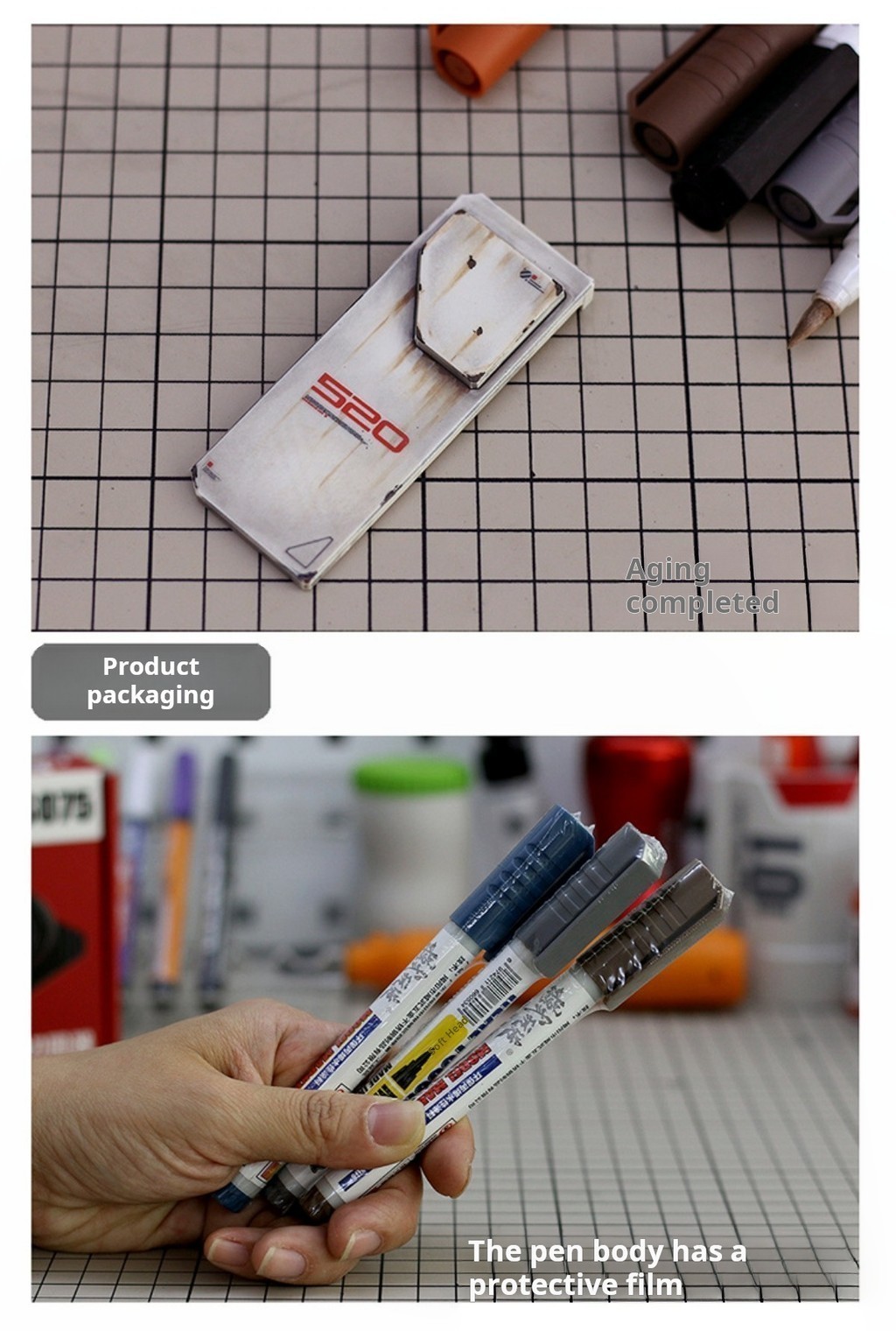 Real Touch Marker Fading Pen Set for Aging Gundam Building GK Model ...