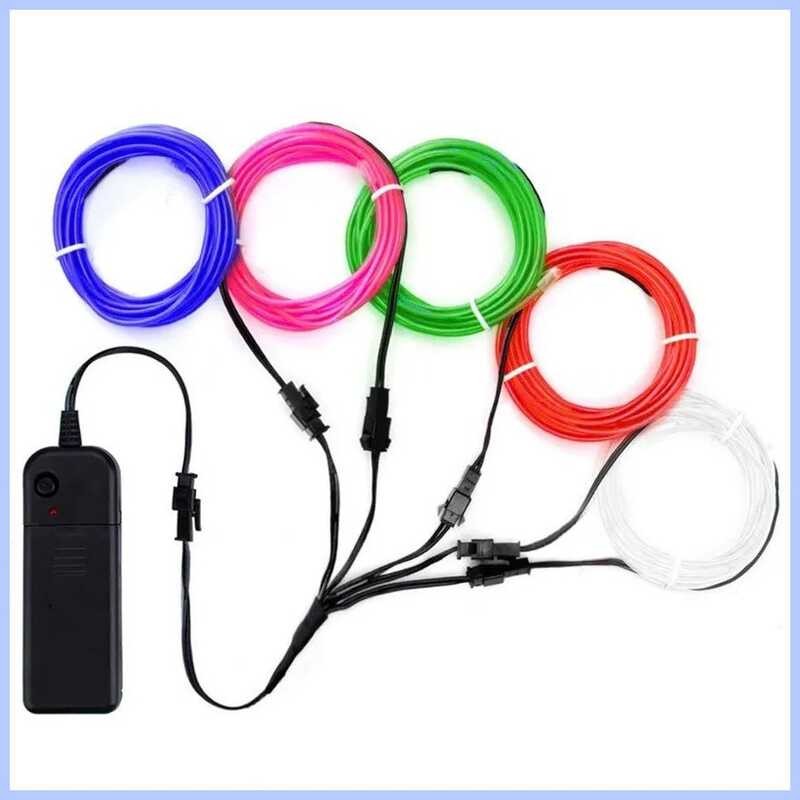 COD LED Light Strip RWQC ASDFJM VNMGJF M Glow EL Wire Neon Cable For ...