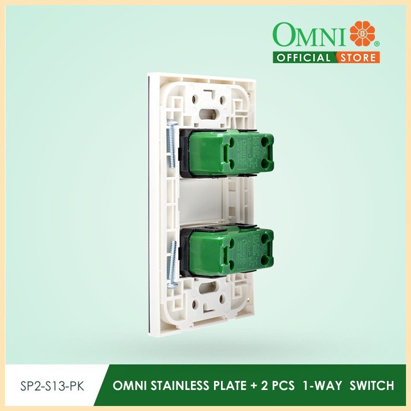 Omni Stainless Plate 2 Pcs. 1 Way Switch - SP2-S13 | Shopee Philippines