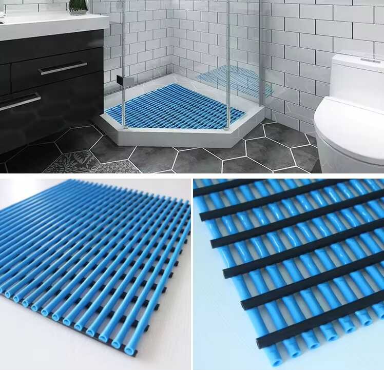 Non Slip Thick Drainage Or Ocean Blue PVC Roll Tube Swimming Pool Anti ...
