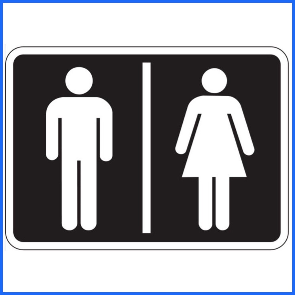 ☑️ Restroom Comfort Room Male Female - Black - Laminated Signage - A4 ...