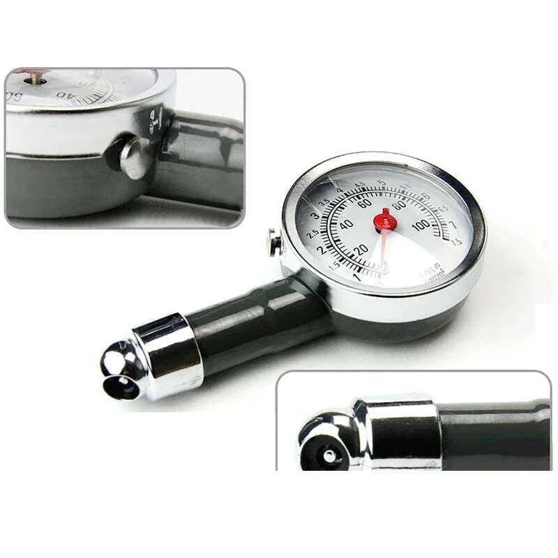 A Tire Gauge Manometer For Car Auto Motor Cycle Truck Bikes Dial Meter ...