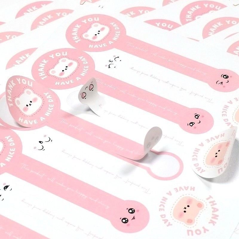 100 Pcs/Pack Hand Made Sticker Packaging Sealing Label Cake Packaging ...
