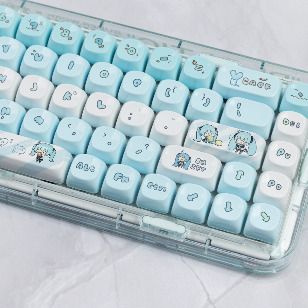Hatsun Miku Ceramic Keycaps MOA Profile 138 Keys DYE-SUB Ceramic Glazed ...