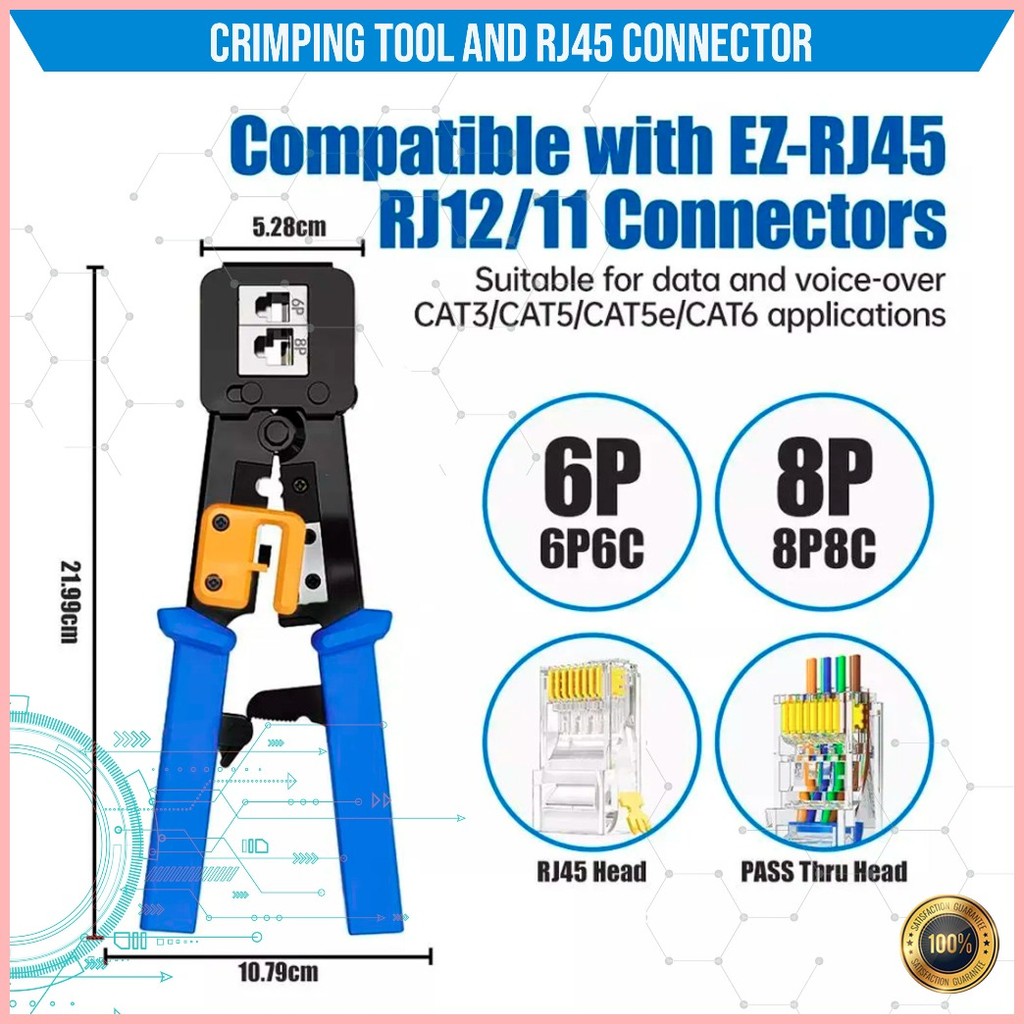 RJ45 cable crimping pliers and EZ RJ45 straight-through all-copper ...