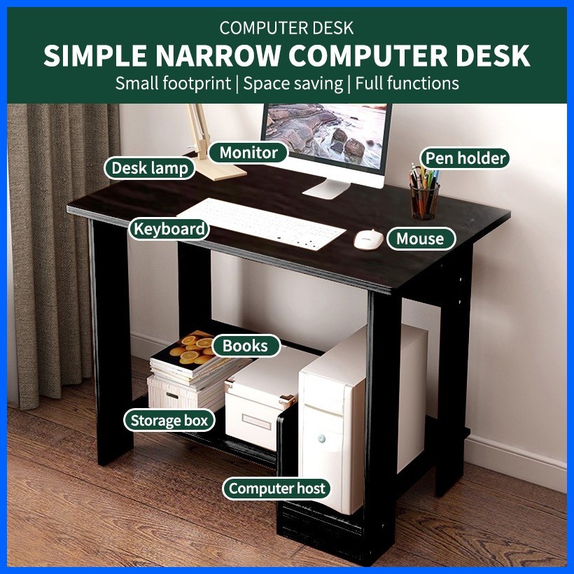 TOP - 60*37*71cm Wooden Desktop Computer Table Study Desk Space Saver ...
