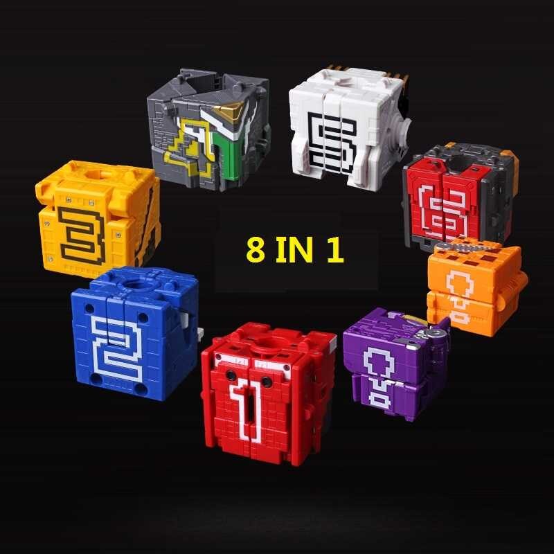 Assembg Power Eduional Toys Math Cube Transformation Robot Digits ...