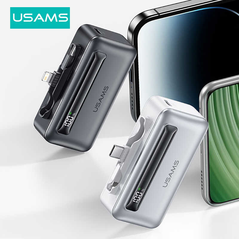 USAMS 20W Mini Power Bank With Two Hidden Interface Fast Charge ...
