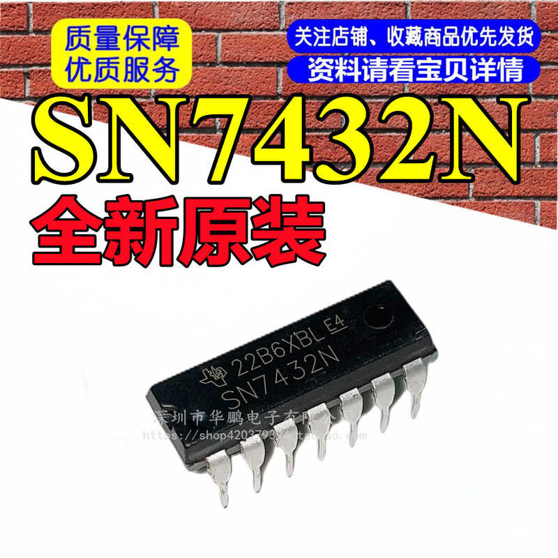 New original SN7432N SN7432 7432 DIP-14 logic gate direct insertion IC ...
