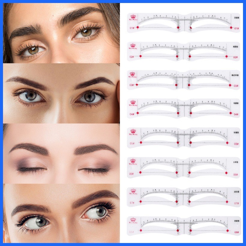 ۞ ☫ 12 Styles Reusable Eyebrow Stencil - PVC Eyebrow Template - Eyebrow ...