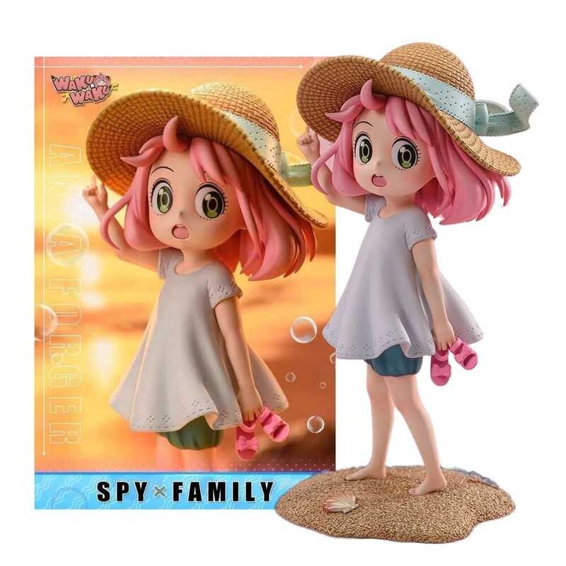 17Cm Anime Spy × Family Anya Forger Figure Beach Queue Scene Base Model ...