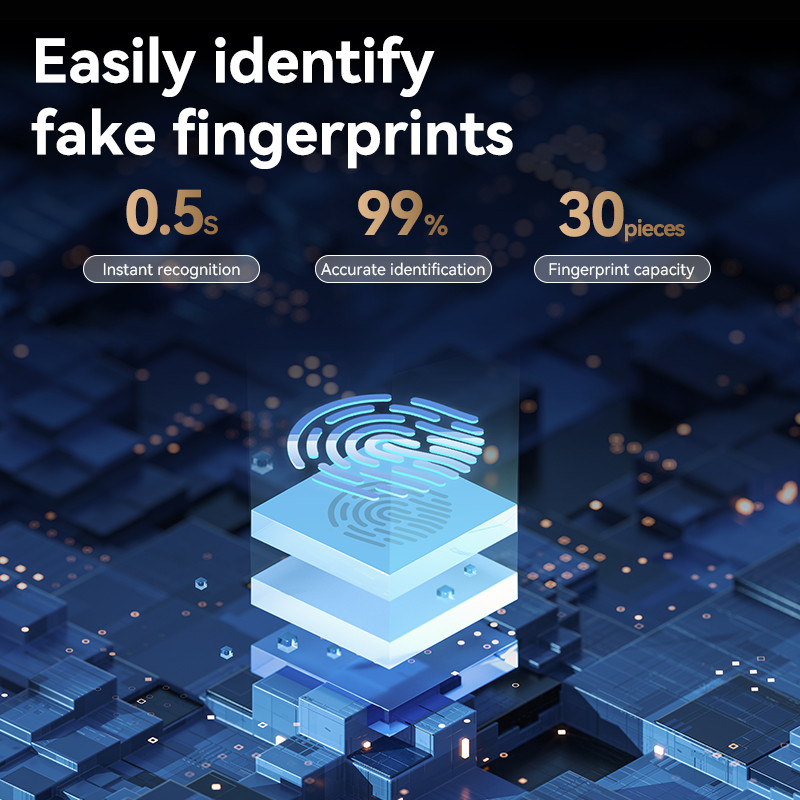 Deli Locksworth Electronic Digital Safety Vault Fingerprint Password ...