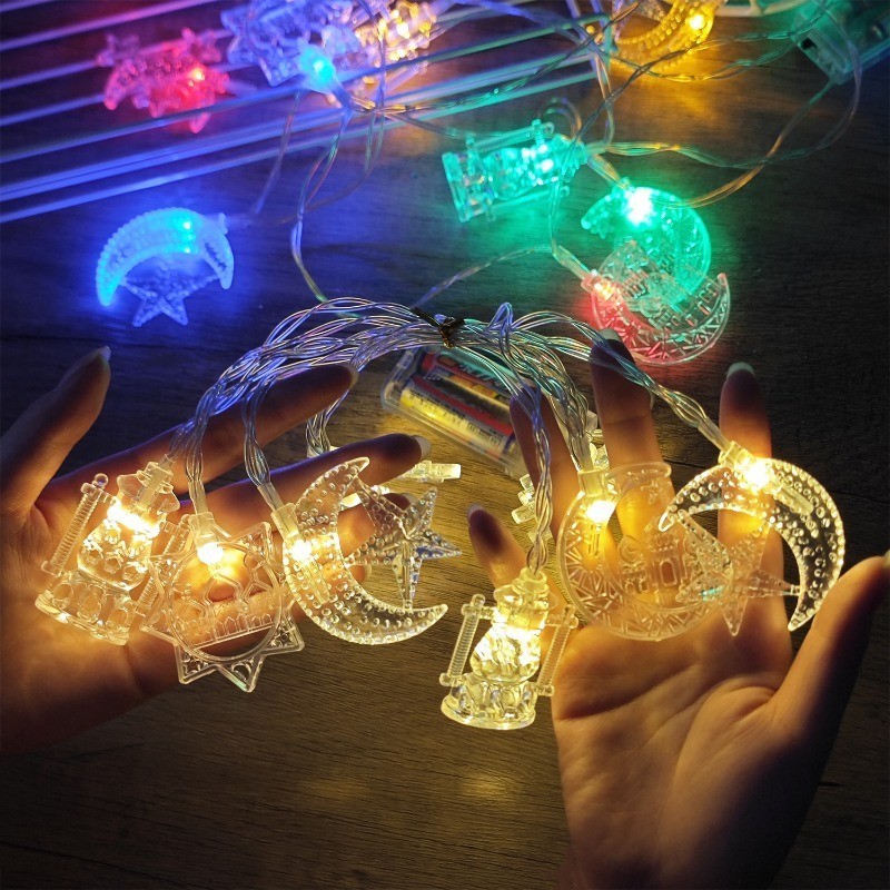2M 10LED Eid Mubarak Moon Star Castle Light String Ramadan Super Fairy ...
