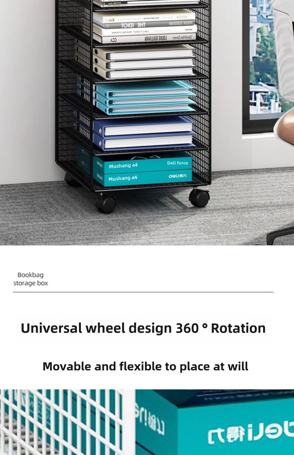 Office File Rack Floor-standing Bookshelf Layered Shelf Multi-Layer ...