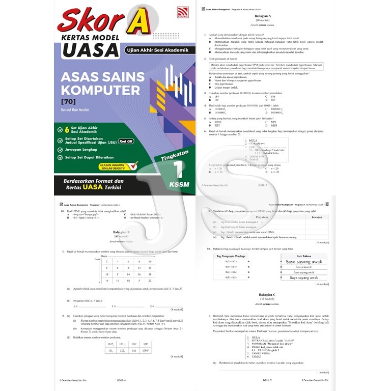 (SI)SCOR A UASA MODEL PAPER BASIC SCIENCE COMPUTER LEVEL 1 2 3 KSSM ...