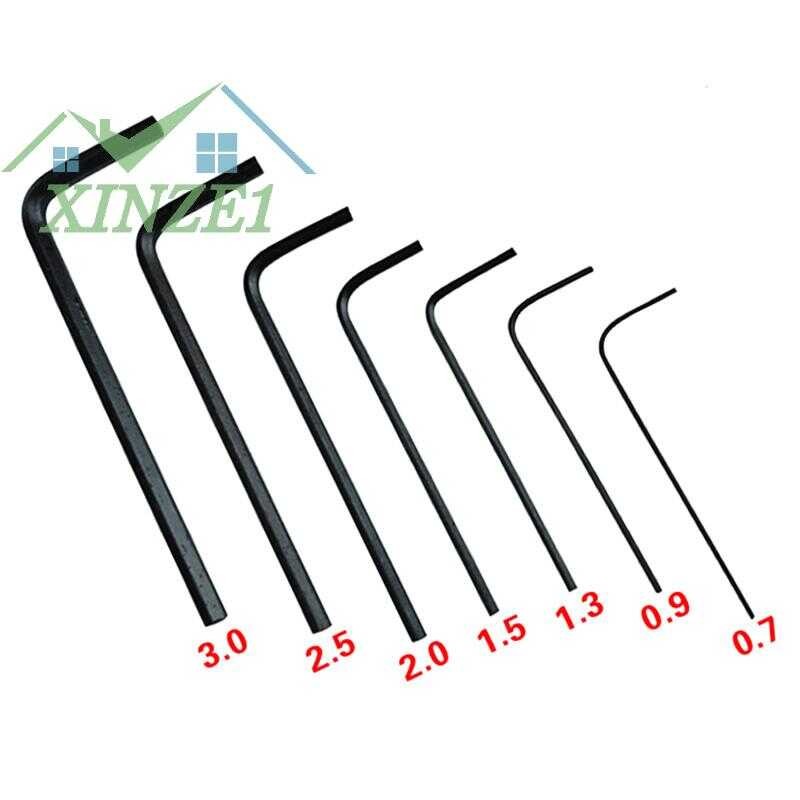 7-Piece Mini Hex Key Set – 0.7mm To 3mm Allen Wrenches, Black Alloy Steel For Precision Screwdriver Work