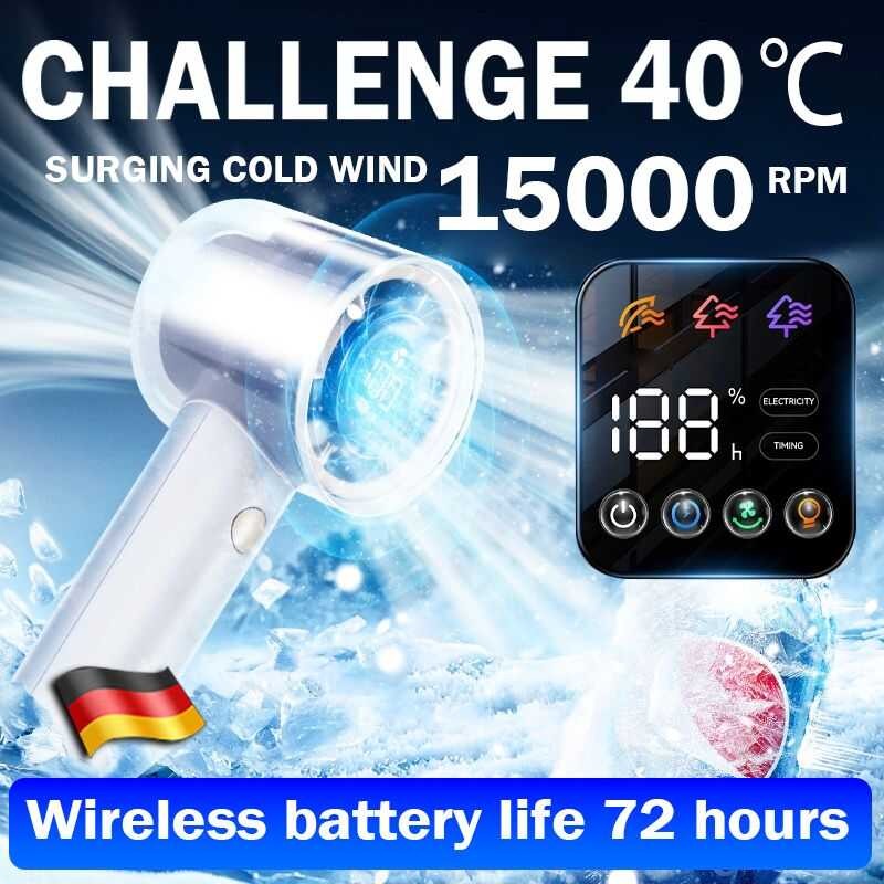 Strong Rechargeable 100 Gear Wind Speed Mini Electric Digital Display ...