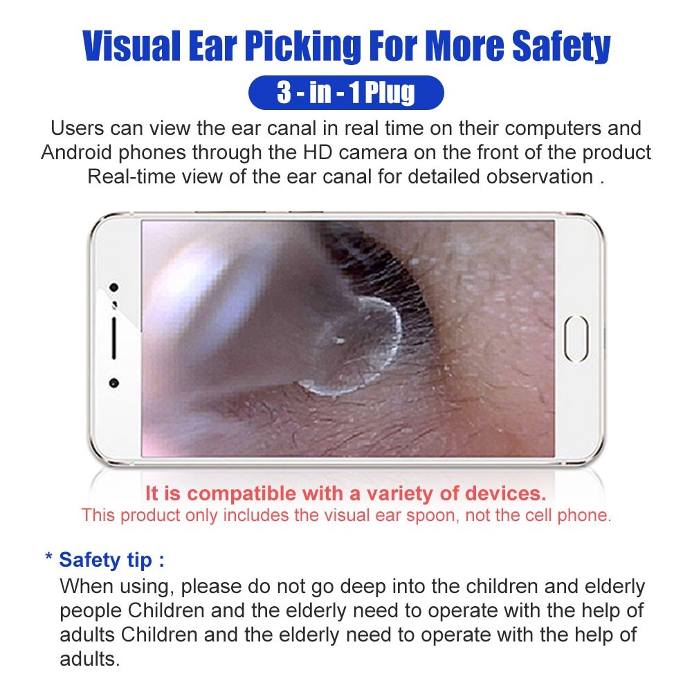 SALORIE 5.5mm Mini Camera Android PC Ear pick Otoscope Borescope Tool ...