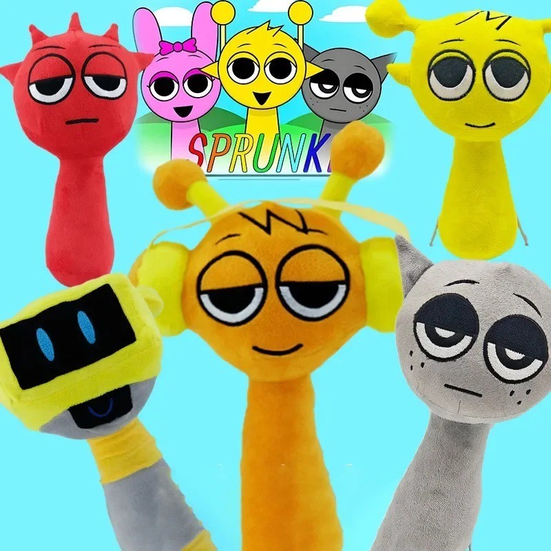 Peluche Sprunki 2025 - Wenda Grigia Per Bambini - Gioco Sprunki (20 Cm)