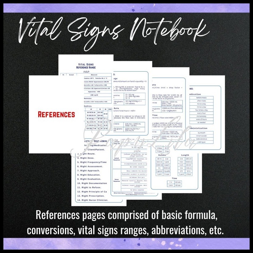Vital Signs Notebook Nursing Students Study Aid ☽ | Shopee Philippines