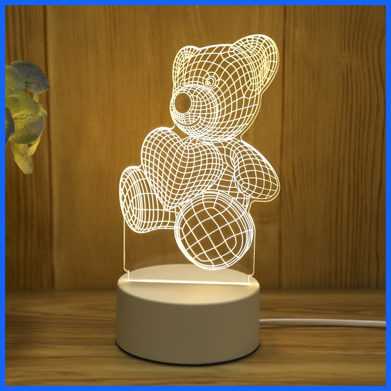 ♟ ☃ 【COD】3d night lamp usb night light bedroom design 3D LED Night Lamp ...
