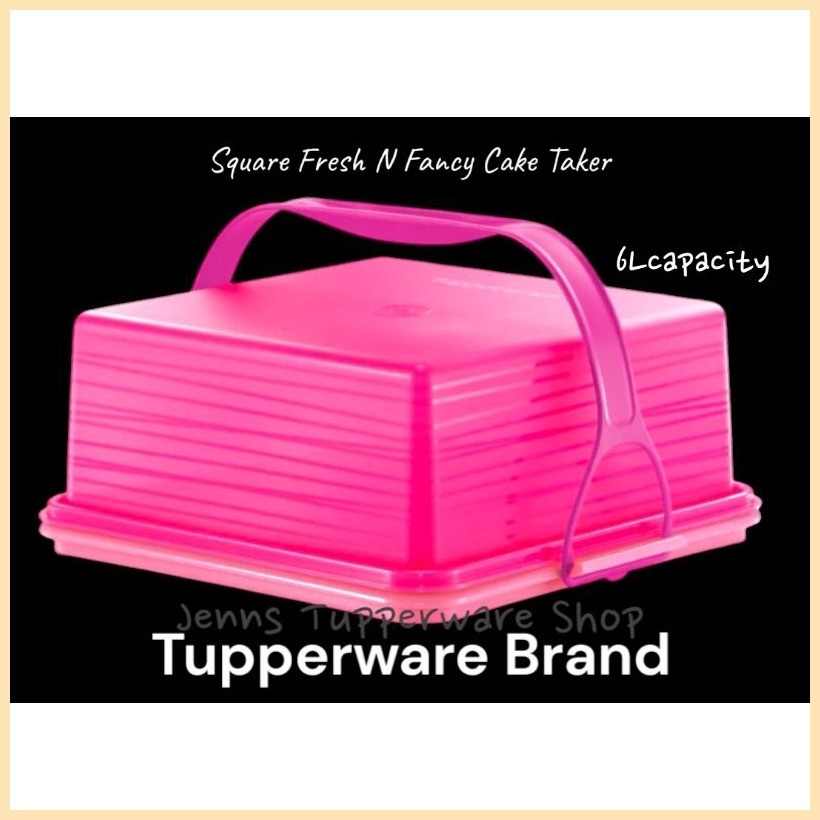 Tupperware Square n Fancy Pink with Carrier Cake Taker 6L Food ...