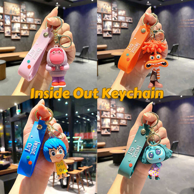 Inside Out Keychain, Mini Cartoon Backpack Pendant, Anger Disgust Joy ...