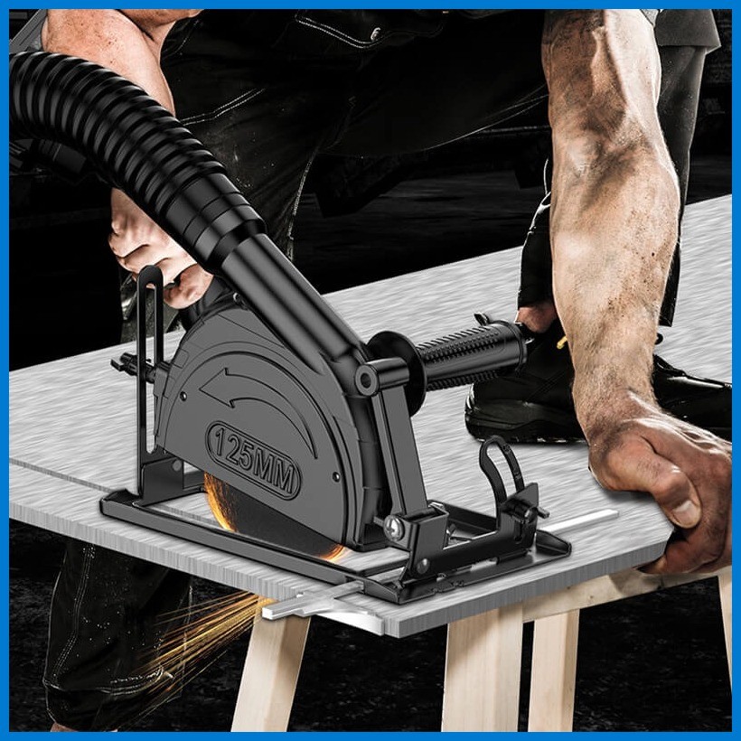 Conversion bracket for converting an angle grinder into a cutting ...