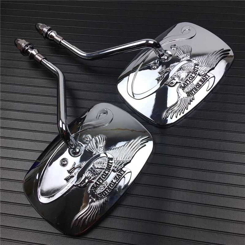 Modified 4 74 Motorcycle Metal Eagle Rear View Mirrors For Harley ...
