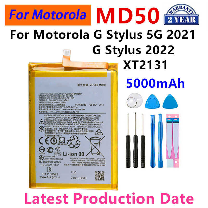 100% Original MD50 5000mAh Battery For Motorola MOTO G 5G 2021/XT2131/G ...