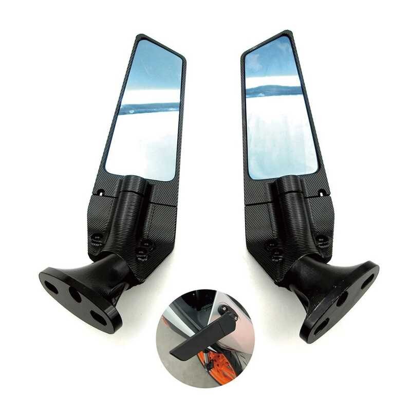 CNC Modified Motorcycle Metal Rear-View Mirrors Adjustable Rotating ...
