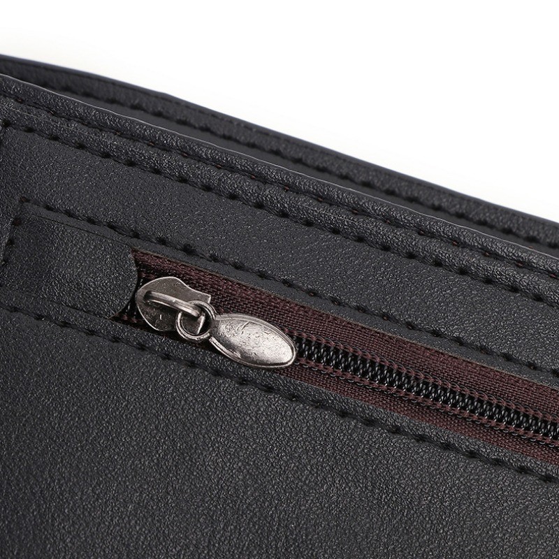 New Men's Short Wallet Fashionable and Simple Two Fold PU Wallet ...