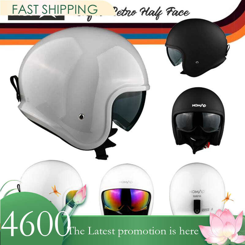 Helmet Half Face Nomad Rafa Retro | Shopee Philippines