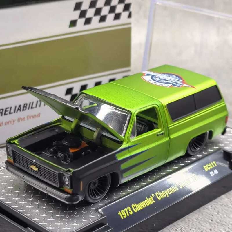 Cast Die 1/64 Scale 1973 Cheyenne Super 10 Pickup M2 Alloy Car Model ...