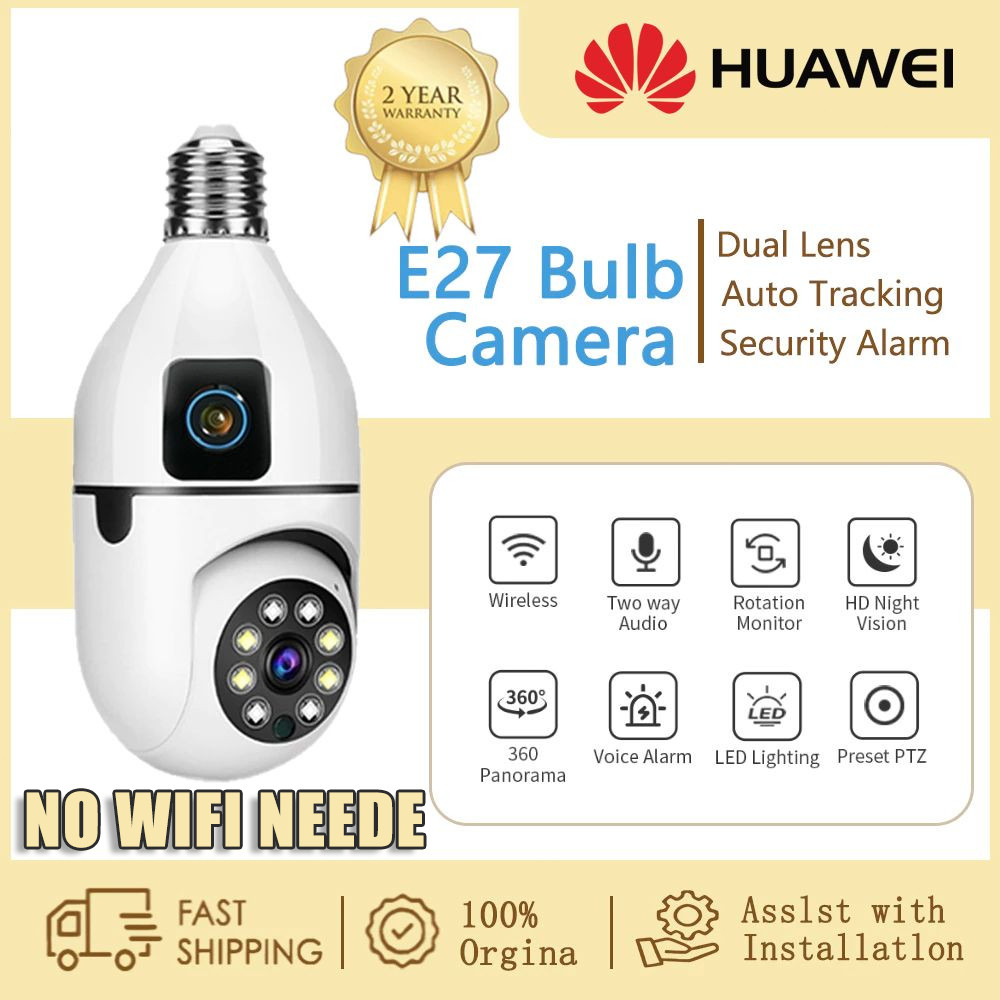 HUAWEI V380 PRO CCTV Camera NO WIFI Needed 16MP HD Dual Lens Connect to ...