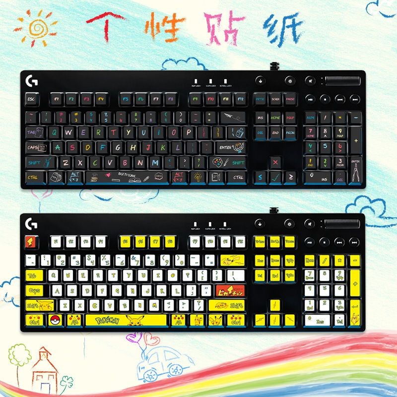 Logitech G610 G810 Keyboard Sticker Desktop Button Sticker Protective ...