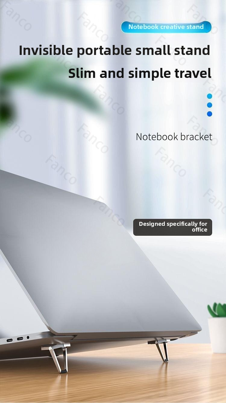 Portable Invisible Laptop Stand, Mini Aluminum Cooling Pad,Computer ...