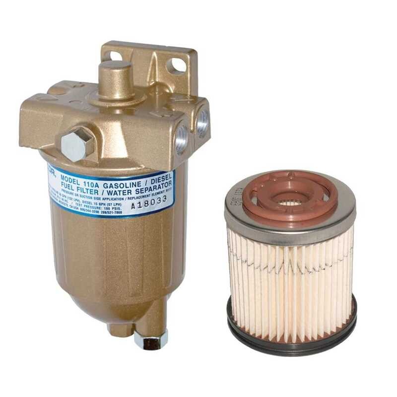 110A fuel filter/water separator Assembly with R11T filter element for ...