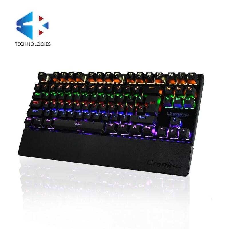 K28 87 Blue Axis Keys Mechanical Gaming Keyboard With Colorful ...