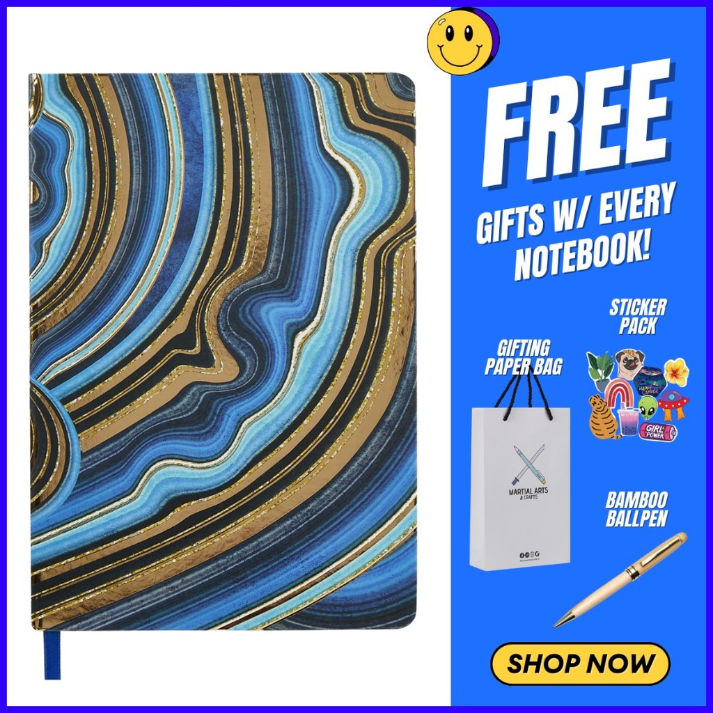 Blue Marble Art A5 Hardbound Back to School Notebook with 80gsm Lined ...