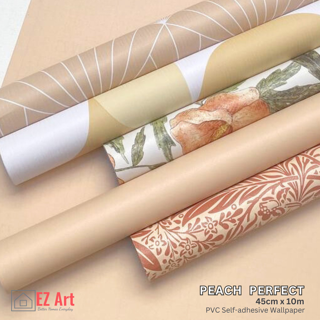 10M*45CM Peach Perfect PVC Waterproof Self-Adhesive Wallpaper Creative ...