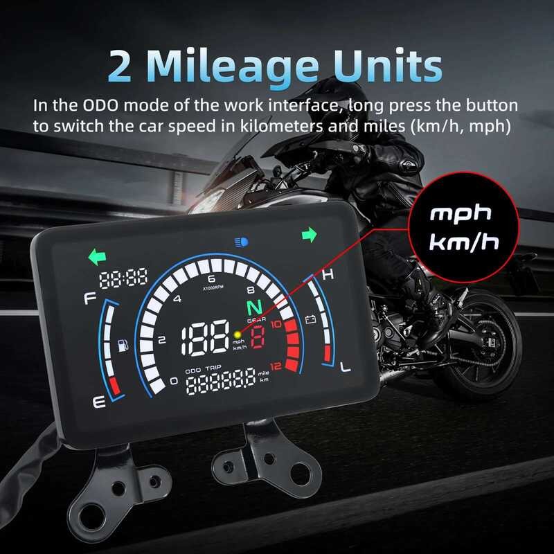 * B Ex5 Motorcycle Instrument Waterproof Speedometer Odometer R Fuel ...