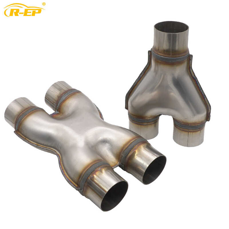 09 Stainless Steel Exhaust Pipe Modifiion Y-Type Tee H X-Type Four-Way ...