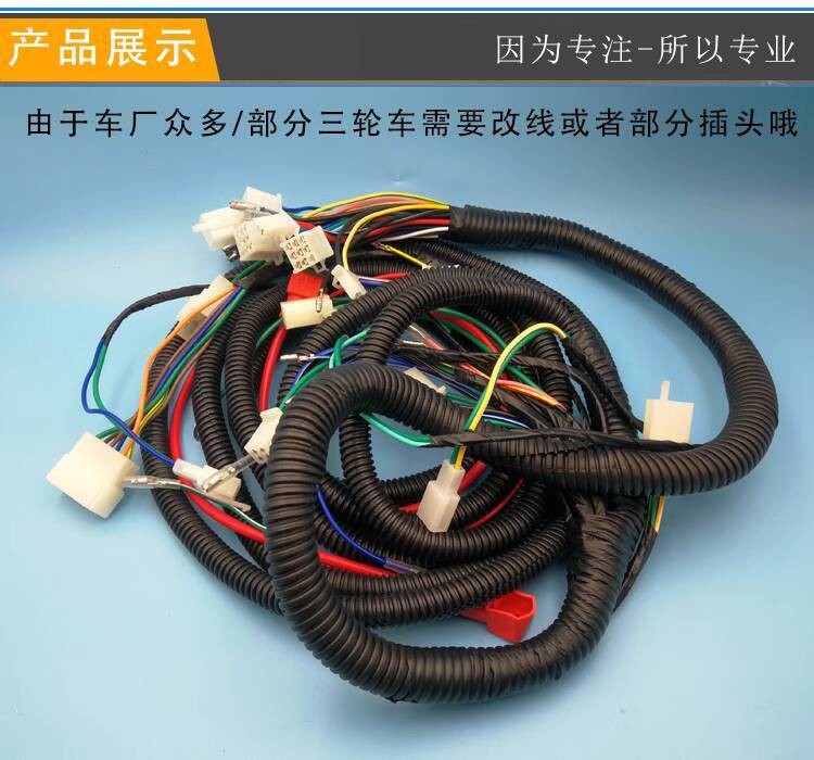 Tricycle 150 175 Motorcycle Water-Cooled Full Vehicle Wiring Harness ...