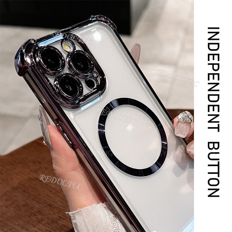 Huawei Nova Y73 Case Magnetic Shockproof Transparent With Magnet Ring 