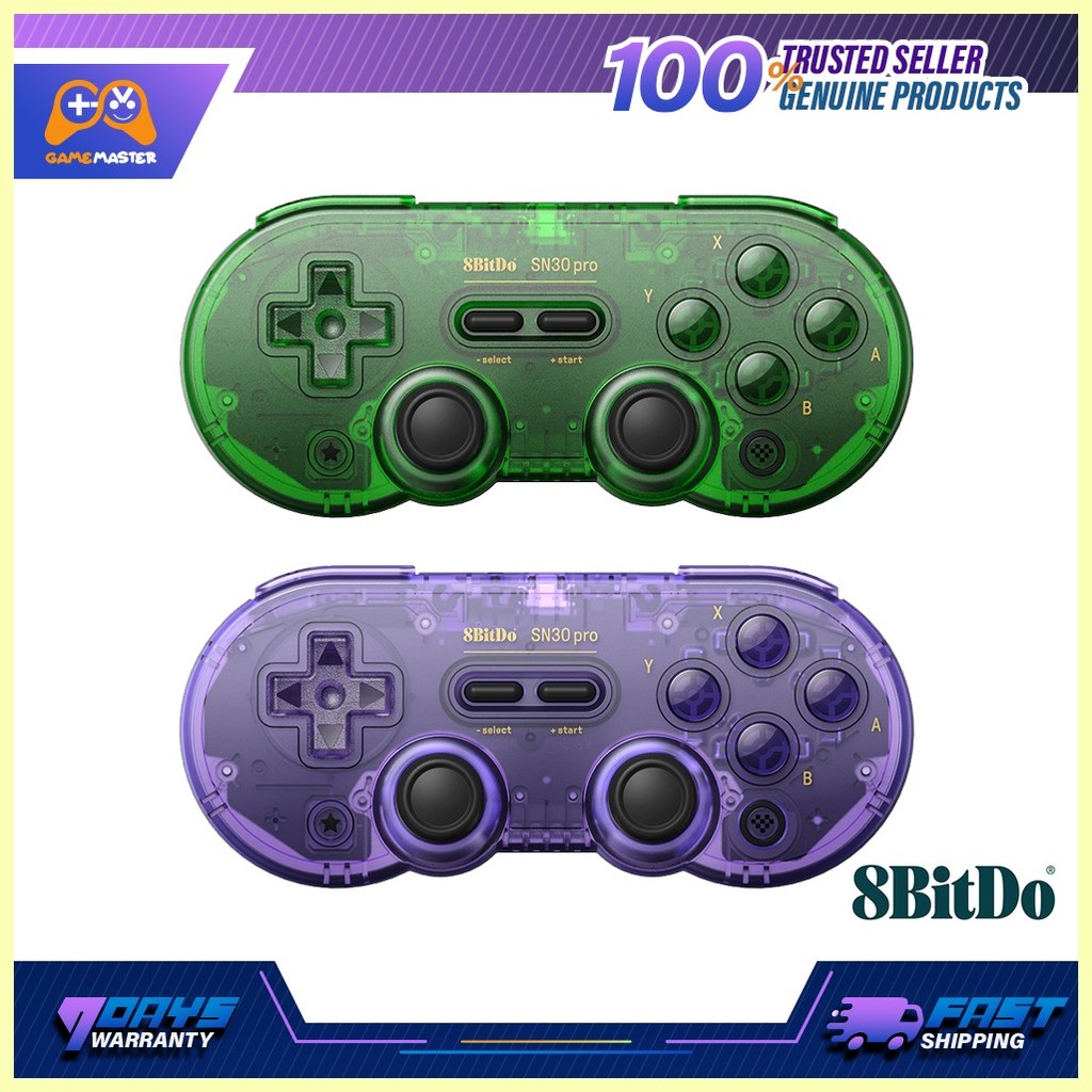 ☪ 8Bitdo SN30 Pro New Version Wireless Bluetooth Controller with ...