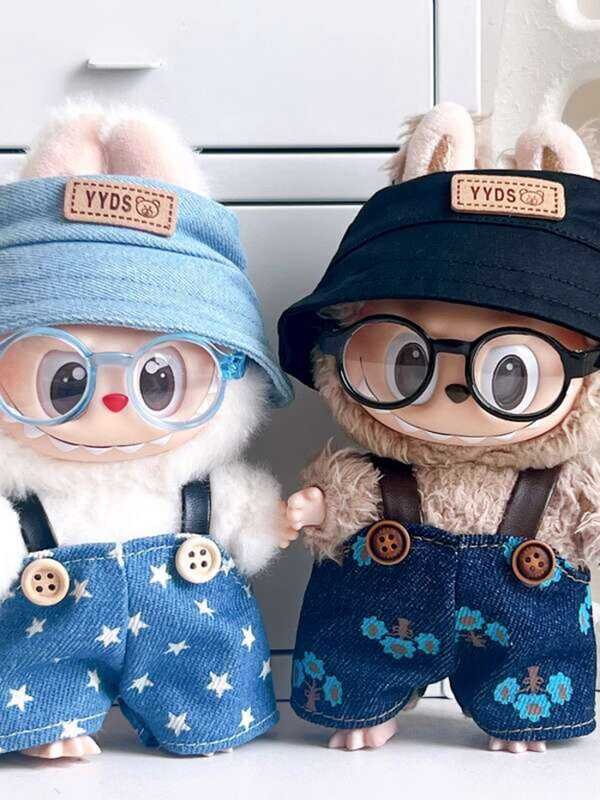 Labubu First, Second, And Third Generation Plush Doll Clothes Sitting ...