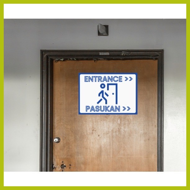 Entrance Signage ENTRANCE Sign / Exit Sign / Exit Signage / NO EXIT ...